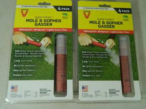 lot 131 image: 2 Packs of Mole and Gopher Gasser Sticks