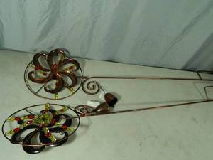 lot 133 image: New Pair of 36 inch Wind Spinners