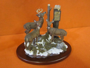 (2) Deer Figurines