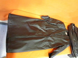 Ladies Full Length Leather Jacket Sz Medium & Ladies Leather Jacket Sz XL