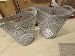 2 Gray Laundry Hampers...