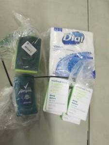Bar Soap, Deodorant, Scrub Pads...