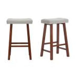 StyleWell Walnut Wood Upholstered B...