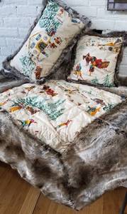 lot 60 image: Pierre Frey Paris Winter Lap Blanket and Throw Pillow Set