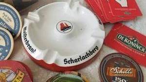 lot 116 image: European Beer Coasters with German Ash Tray