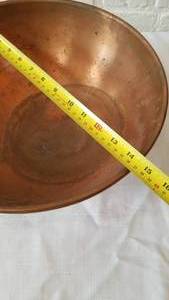 lot 59 image: Copper 14.5 inch Mixing Bowl