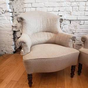 lot 3 image: EuroNest Taupe European Side Chairs