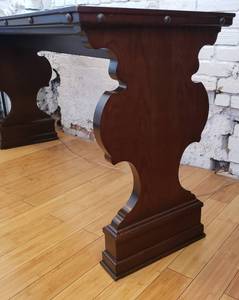 lot 4 image: Dark Walnut Hickory Chair Sofa Library Table