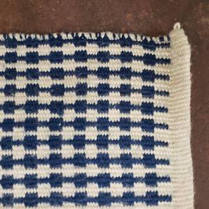 lot 64 image: Dash & Albert Navy Blue and Cream Area Rugs  3 x 5 and 2 x 3