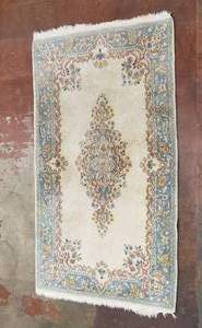 lot 67 image: Pale Blue and Cream Oriental Area Rug