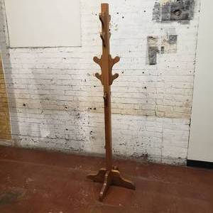lot 70 image: Vintage Pine Halltree Coat Rack