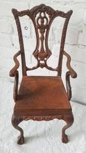 lot 115 image: Charming Petite Iron Chippendale Arm Chair