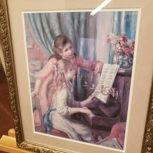 lot 100 image: Two Young Girls at the Piano by Auguste Renoir