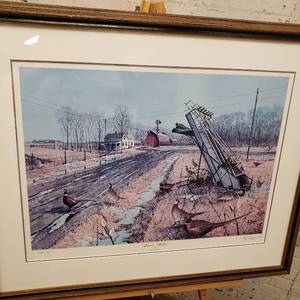 lot 108 image: Les Kouba Print LEAVIN SHELTER  Framed, Signed and Number