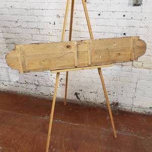 lot 1 image: Antique Belgian Wooden Sign  ANTIEK
