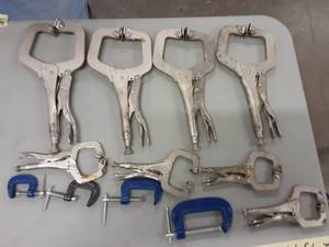 lot 19 image: Lot Of Assorted Vice Clamps & Other Clamps