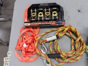 lot 57 image: Ratchet Straps, Tow Strap & Rope