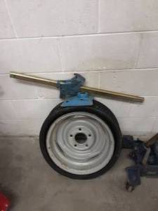 lot 64 image: Space Saver Spare Tire & Jack From 1967-68 Camaro
