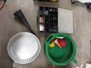 lot 72 image: Drain Pan, Funnels, Organizer With Hardware