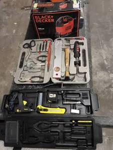 lot 81 image: 2-Small Tool Set & Black & Decker Jig Saw