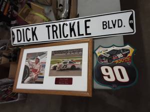 lot 125 image: Dick Trickle Print, Sign & Street Sign