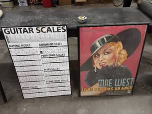 lot 132 image: Guitar Scales & May West Posters (Large)
