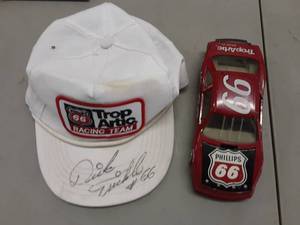 lot 169 image: Dick Trickle NASCAR  & Cap Signed By D.T.