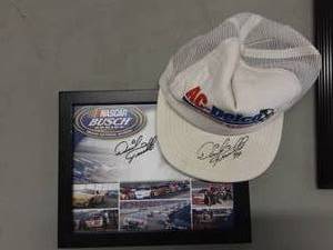 lot 170 image: NASCAR Collector Framed Display & Cap Signed By Dick Trickle