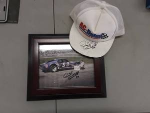 lot 177 image: Dick Trickle Photo & Cap Signed