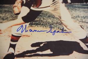 Milwaukee Braves Warren Spahn 8x10 Photo Autograph JSA COA