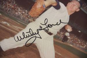 New York Yankees Whitey Ford 8x10 Photo Autograph JSA COA