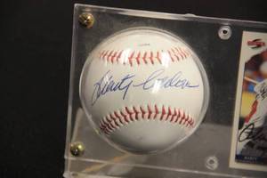 Minnesota Twins Marty Cordova Baseball and Card Autograph