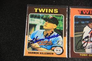 1975 Topps Harmon Killebrew & Tony Oliva Autograph Card Lot
