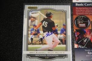 The Smoky Collection 2007 Razor Giancarlo Stanton In Person Autograph JSA COA