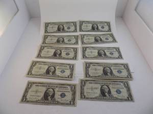 lot 83 image: 10 - $1 Silver Certificates