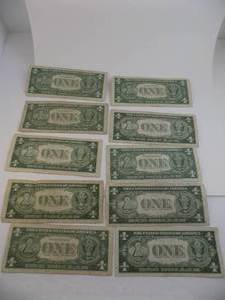 lot 85 image: 10 - $1 Silver Certificates