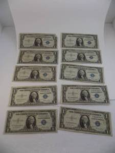 lot 86 image: 10 - $1 Blue Seals