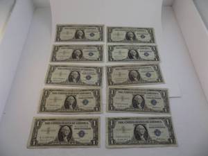 lot 87 image: 10 - $1 Blue Seals
