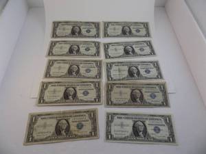 lot 90 image: 10 - $1 Blue Seals