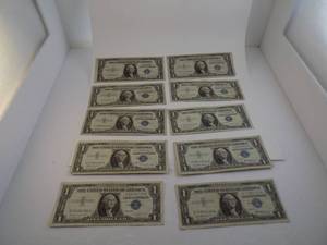 lot 93 image: 10 - $1 Blue Seals