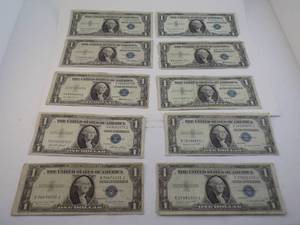 lot 94 image: 10 - $1 Blue Seals