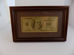 lot 99 image: $100 999.9 Pure Gold With Plaque