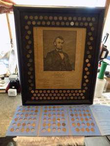 lot 101 image: Lincoln Pennies Framed Set