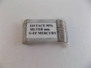 lot 42 image: 100 Mercury Dimes 90% Silver G-EF