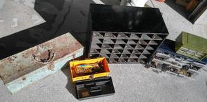 Tool Boxes and Storage Bins with Contents