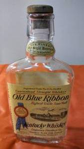 Vintage Old Blue Ribbon Kentucky Whiskey Bottle
