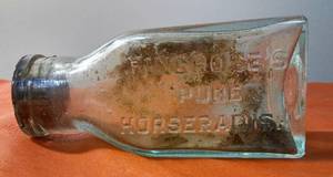 Vintage Hoods Compound Extract and Ringroses Pure Horseradish Bottles