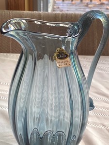 lot 17 image: Light Blue Fenton Pitcher