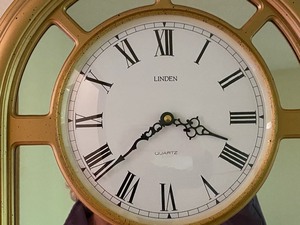 lot 52 image: Linden Mirrored Wall Clock