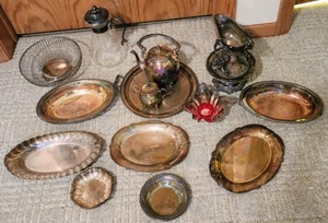 lot 169 image: Large Lot of Silverplate
